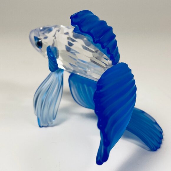 Swarovski VTG Blue Beta Siamese Fighting Fish Crystal #A7644 Figurine Retired - Picture 2 of 8